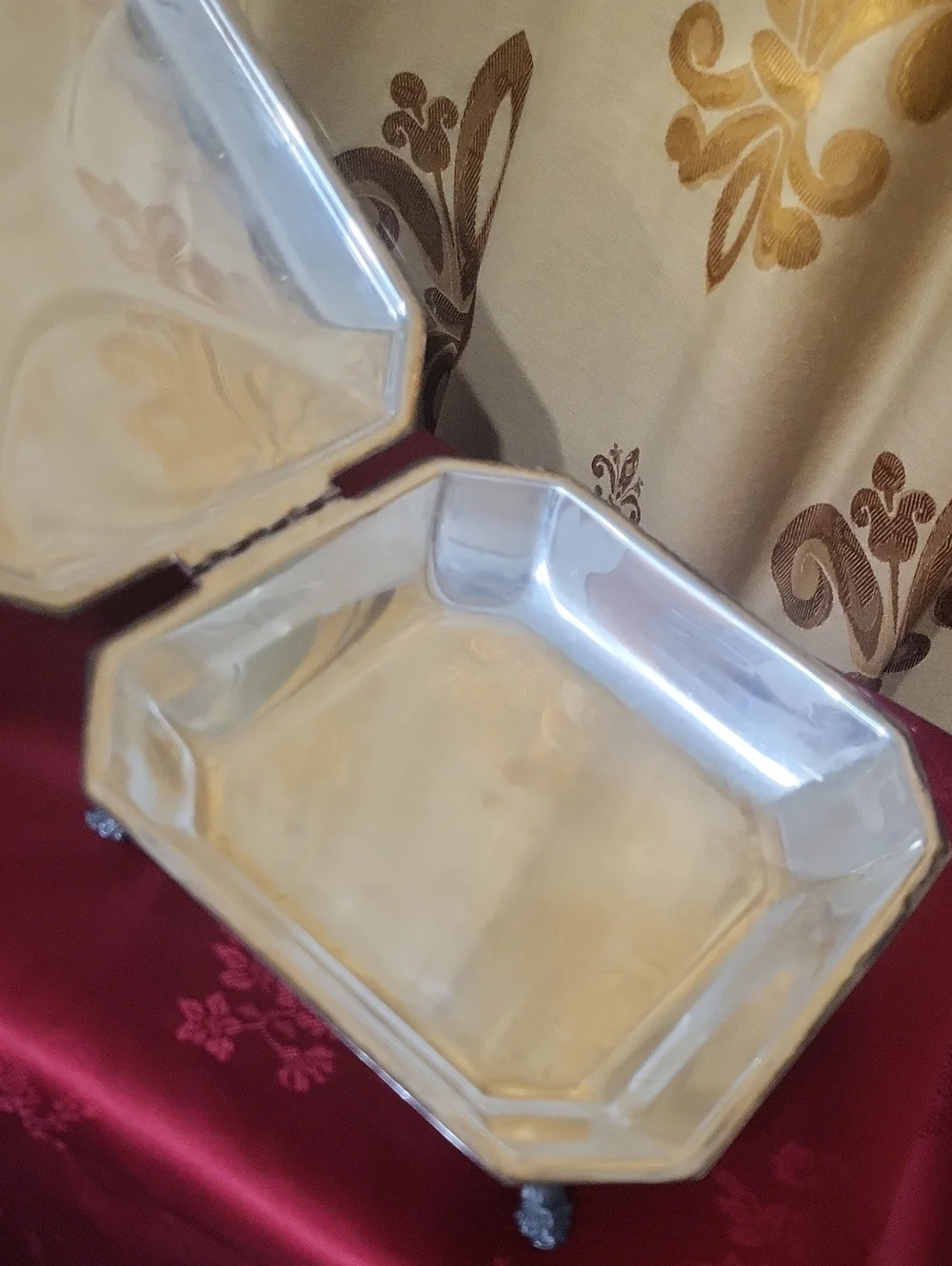 Vtg 1961 Silverplated Box Engraved RCC
